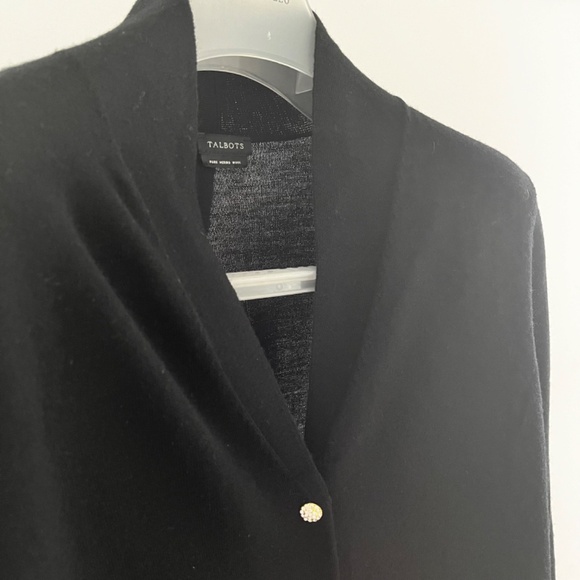 Pure Merino Wool Ultra Fine V-Neck Knit Cardigan 3/4 sleeves - Picture 9 of 11